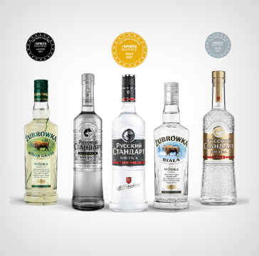 Russian Standard and Zubrówka at the vodka masters 2021